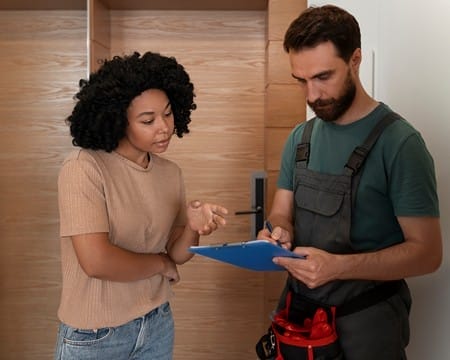 man working as plumber
