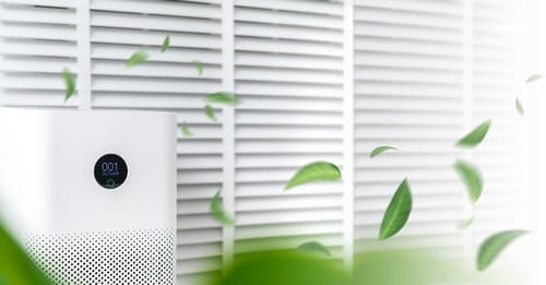 Air purifier a living room